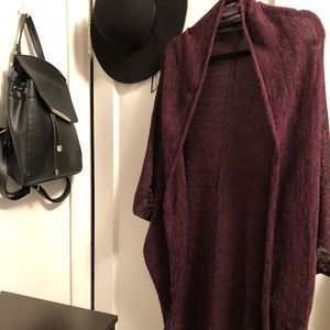 Extra long purple cardigan!